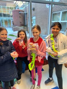 Students at the bake sale