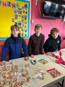 Students at the bake sale