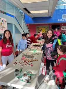 Students at the bake sale