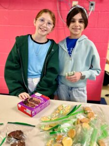 Students at the bake sale