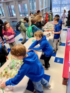 Students at the bake sale