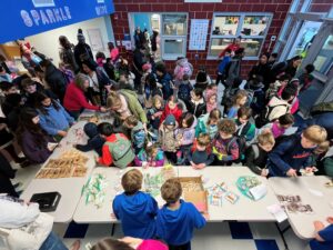 Students at the bake sale