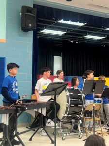 Students performing at the concert