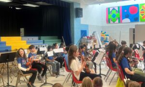 Students performing at the concert