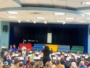 Students performing at the concert