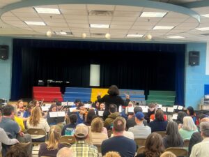 Students performing at the concert