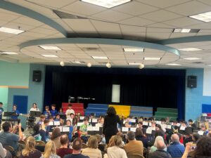 Students performing at the concert