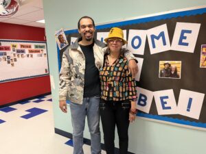 Carole Boston Weatherford and her illustrator son, Jeffry Boston Weatherford