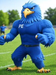 PE Glebe Eagle Cartoon Graphic