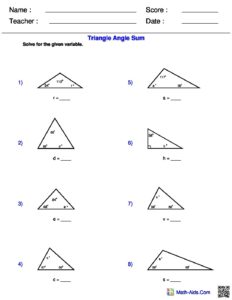 homework 12-19 solve for interior angle