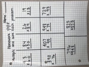 homework 1-11 multiplying multi digit numbers