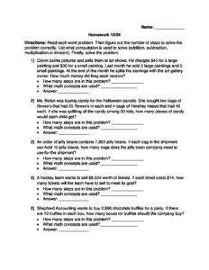 10-24 Division Word Problems