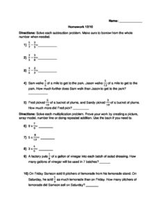 12-10 Subtraction and Multiplication Fraction Computation