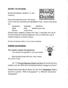 Lesson 6 Study Guide