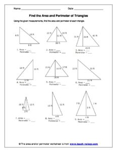 3-25 Area and Perimeter of Triangles