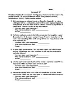 10-7 Division Word Problems