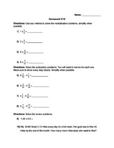 2-10 Fraction Problems