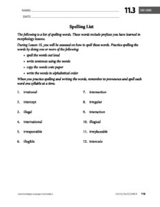Unit 2 spelling words #2