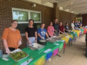 Glebe teachers serve food at Fiesta Night