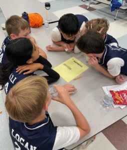 Math dice team during the paper challenges