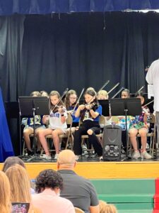 4th and 5th grade orchestra during end of year concert