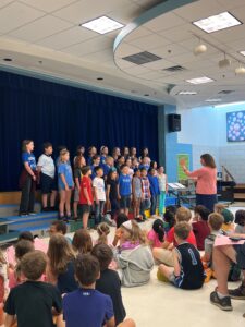 4th grade chorus performing at end of year concert