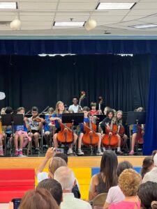 4th and 5th grade orchestra during end of year concert