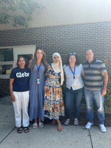 2nd grade team poses outside for a photo