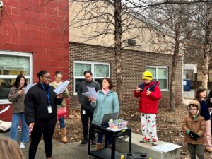 Annual staff singalong on the last day of school in 2024